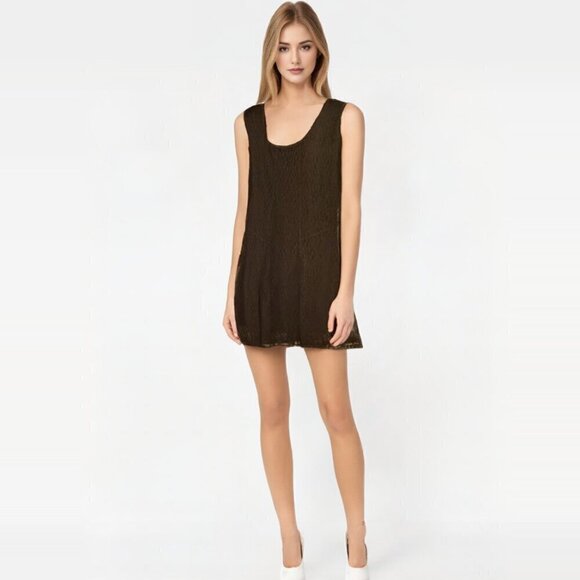 Alfani black lined lace sleeveless dress Sz Med - Picture 2 of 7